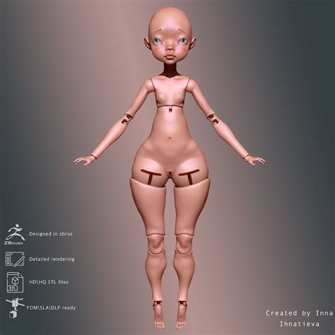 3d Model BJD Doll STL File For 3d Printing Etsy