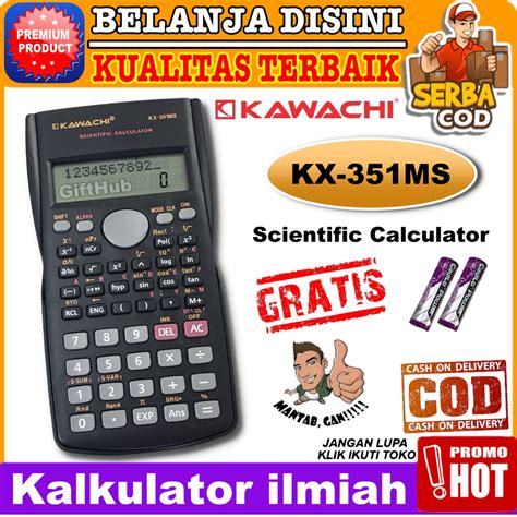 Jual Kawachi Kalkulator Ilmiah Scientific Calculator Kx Ms Digit