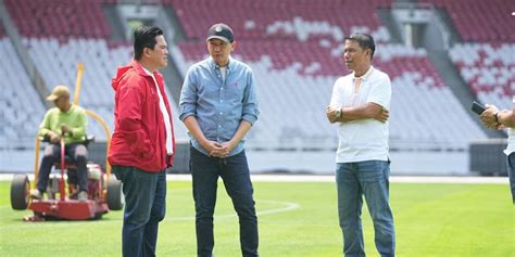 Video Ketua PSSI Erick Thohir Tinjau Stadion GBK Jelang Laga Timnas