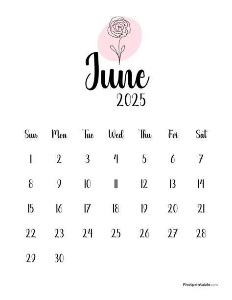 June 2025 Calendars - Free Printable & Fillable