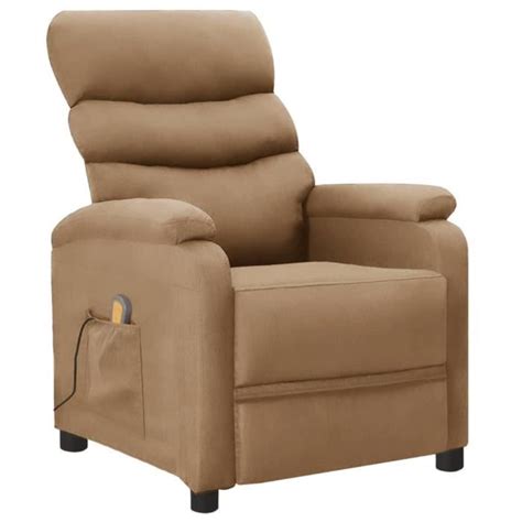 Famirosa Fauteuil De Massage Inclinable Cappuccino Similicuir