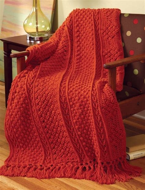 5 Aran Afghans To Crochet By Bonnie Barker