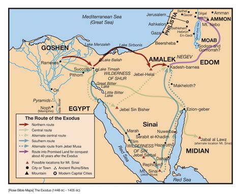 Moses Canaan Conquest Map