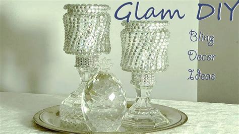 Dollar Tree DIY Glam Bling Candle Holders YouTube