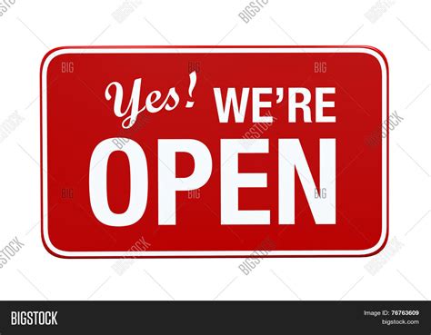 Yes We Open Sign Image Photo Bigstock