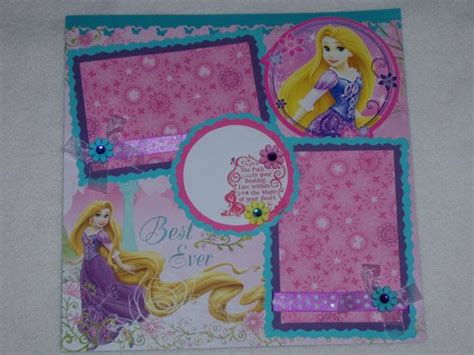 Disney Princess Tangled Repunzel 12x12 Premade Scrapbook Page Etsy