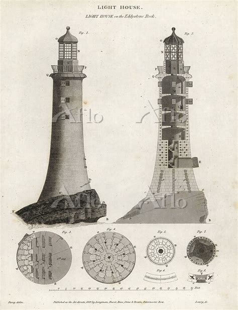 Eddystone Rock lighthouse built by John Smeaton in 1759 178090036 の