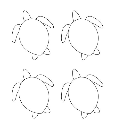 Turtle Outline Shape Template