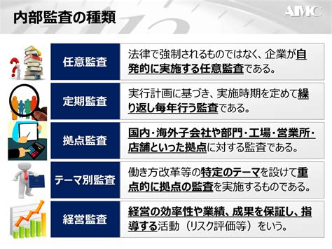 内部監査の種類2 経理、j Sox・内部監査、情報システムにおける課題を解決するエイアイエムコンサルティング株式会社