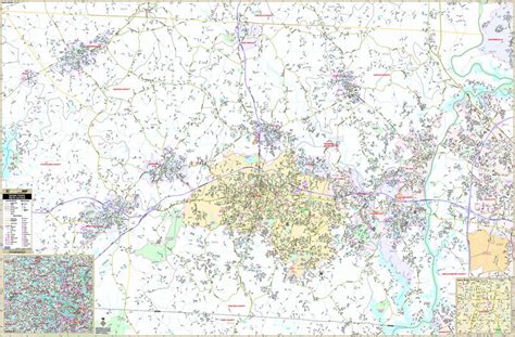 Gaston County, NC Wall Map | Maps.com.com