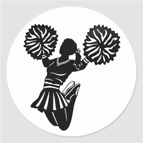 Cheerleader free cheerleading clip art black and white on - Clip Art ...