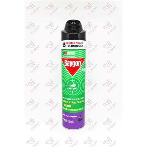 Baygon Double Nozzle Silky Lavender 600ml Shopee Malaysia