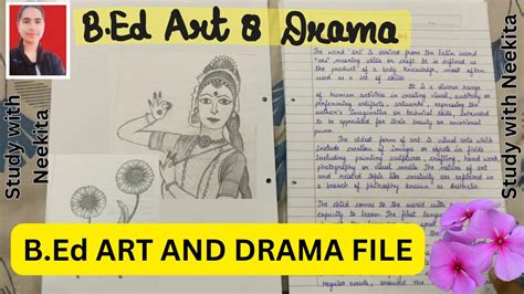 B Ed Art And Drama Drama And Arts In Education Practical File By