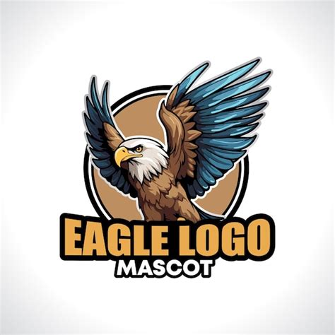 Águia Mascote Logo águia Vetor Vetor Premium