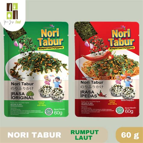 Jual Nori Tabur Rumput Laut Panggang 60gr Rasa Pedas Original Sapi