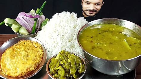 Eating Show Dal Chawal Food Challange Dal Chawal Real Mukbang Asmr