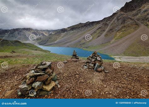 chandra taal  chandra tal lake spiti himachal pradesh india stock