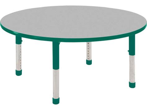 ECR4Kids Adjustable Height Round Classroom Table 48" dia., Classroom Tables