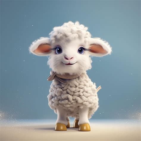 Premium AI Image There Is A Sheep That Is Standing Up With A Collar