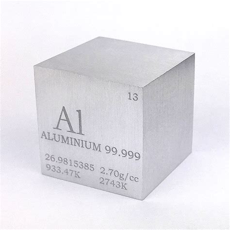 1 Inch Cube Of Aluminum Collect The Elements