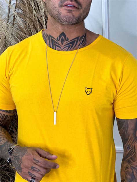 Camiseta Long Line Volk Culture Amarelo Volk Culture