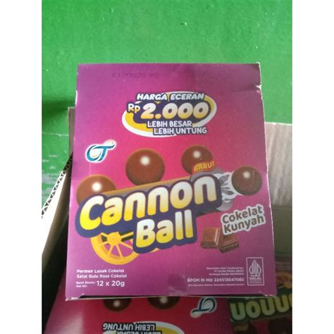 Jual Cannon Ball Cokelat 20g 1 Box Isi 12pcs Shopee Indonesia