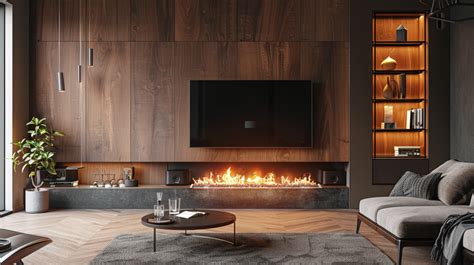 13 Creative Media Wall Ideas with Fireplace - Northern Feeling