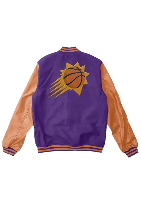 Phoenix Suns Purple and Orange Bomber Jacket | Lerenjack