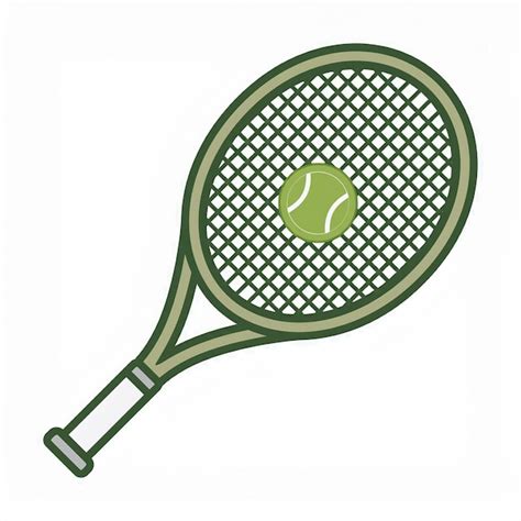 Un Dibujo De Una Raqueta De Tenis Con Un Logotipo En Ella Vector