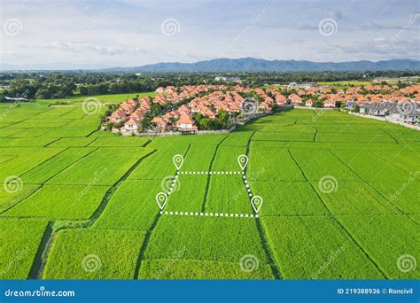 Land Plot In Aerial View Stock Photo Image Of House