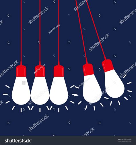 Newtons Cradle Glowing Light Bulb Pendulum