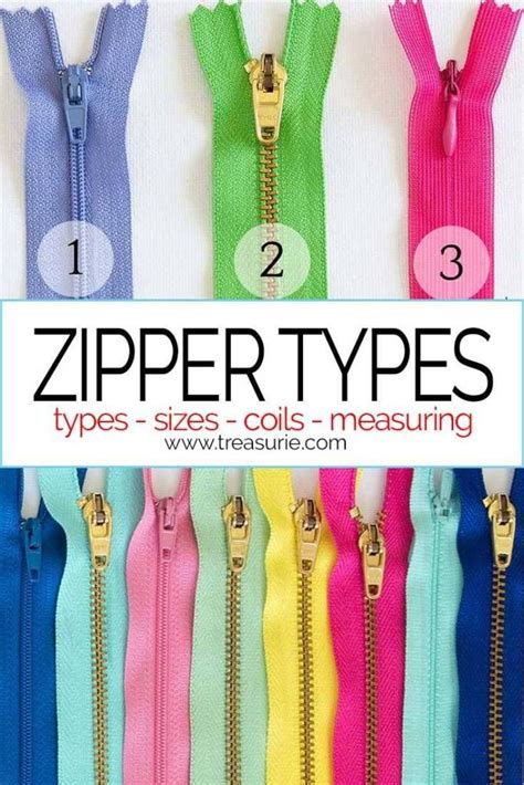 Types of Zipper - Types, Sizes, and Measuring Zips