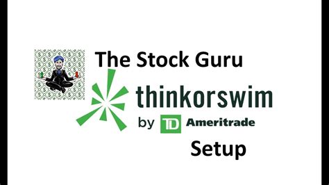 How To Setup Think Or Swim Platform For Td Ameritrade Youtube