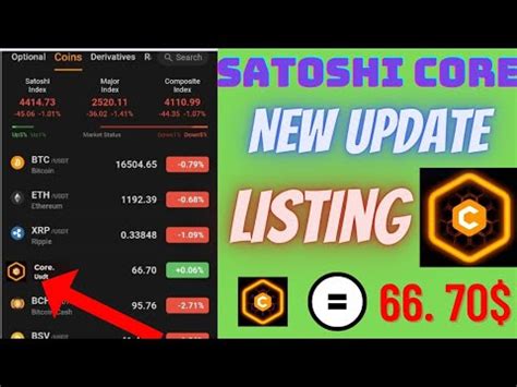 Satoshi Core Mining New Update Mainnet Lunching Core Coin Withdraw Core