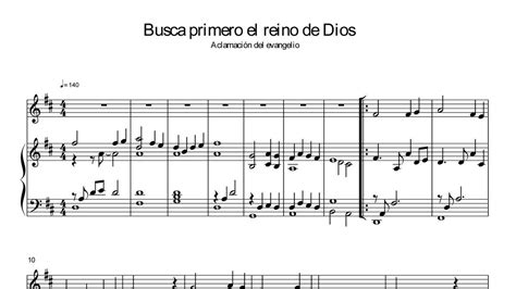 Busca Primero El Reino De Dios Partitura YouTube