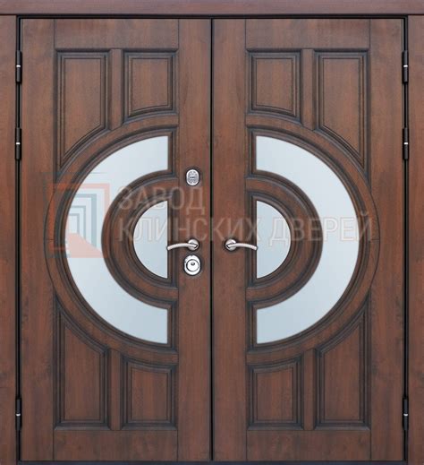 Входная металлическая дверь МДФ с двух сторон со стеклом МДД-102 ...