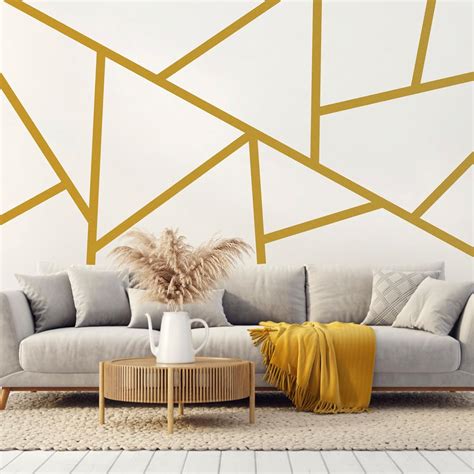 Amazon Gold Wall Decal Striped Wall Decals Peel And Stick Metallic