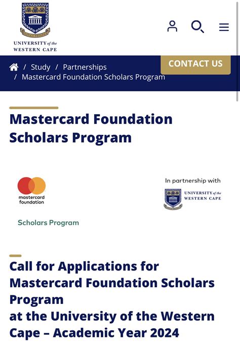 Mastercard Foundation Scholars Program 2024 Apply Now