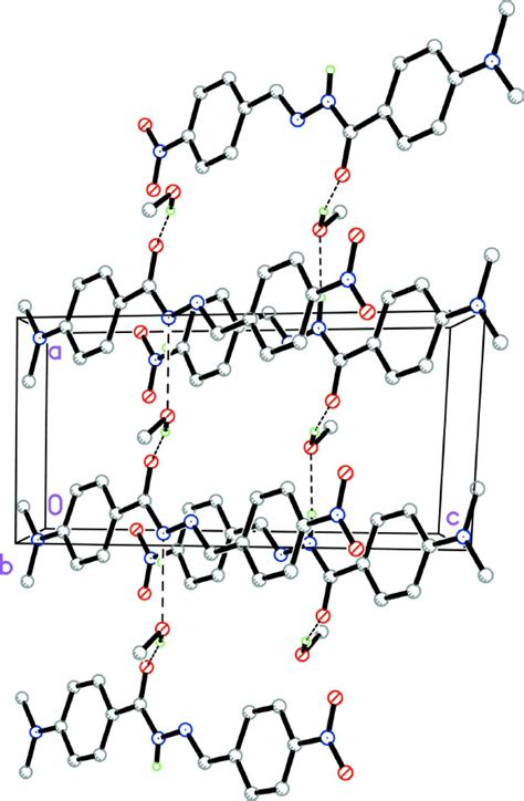 A Portion Of The Crystal Packing Viewed Down The B Axis Hydrogen Bonds Download Scientific