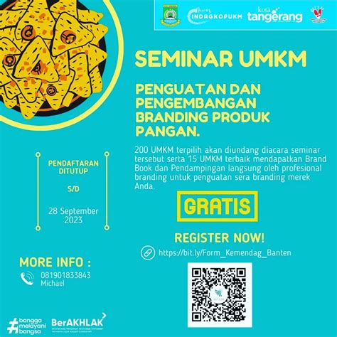 Gelar Seminar Penguatan Produk Disperindagkop UKM Kota Tangerang Buka