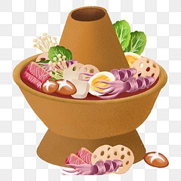 Paint Pot Clipart PNG Images Cute Hand Painted Hot Pot Free Elements Hand Drawn Hot Pot