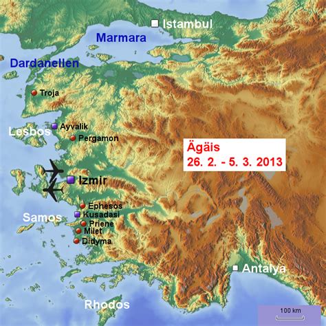 StepMap Ägäis Landkarte für Türkei