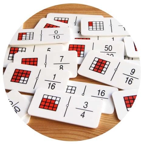 Domino De Fracciones 28 Piezas Para Imprimir Domino De Fracciones Equivalentes Nivel Ii Juegos