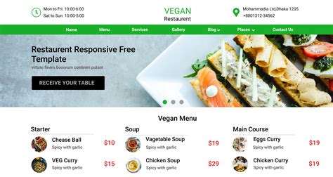 Food Website Template Design Figma