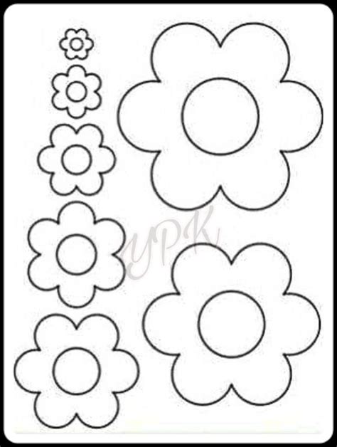 Molde O Plantillas De Flores Paper Flowers Felt Flowers Patterns Felt Crafts Patterns