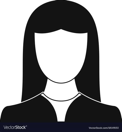 Woman Avatar Icon Simple Royalty Free Vector Image