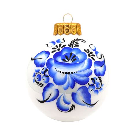 Елочные шарики ручной росписи 100 мм | Елочные игрушки