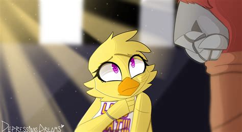 Chica And Foxy Moment From Tony Crynight S Story By Depressionsdepry On Deviantart