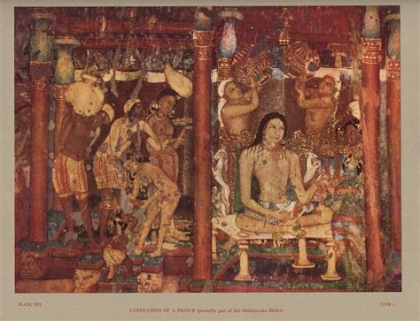 Ajanta Caves Paintings ... Print From 1956. - Etsy