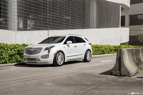 Cadillac Xt5 Agwheels Ag F351 Forged Monoblock Two Tone Gloss White Face Brushed Windows